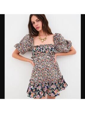 for love and lemons bright lights mini dress For Love and Lemons - Bright Lights Long Sleeve Mini Dress